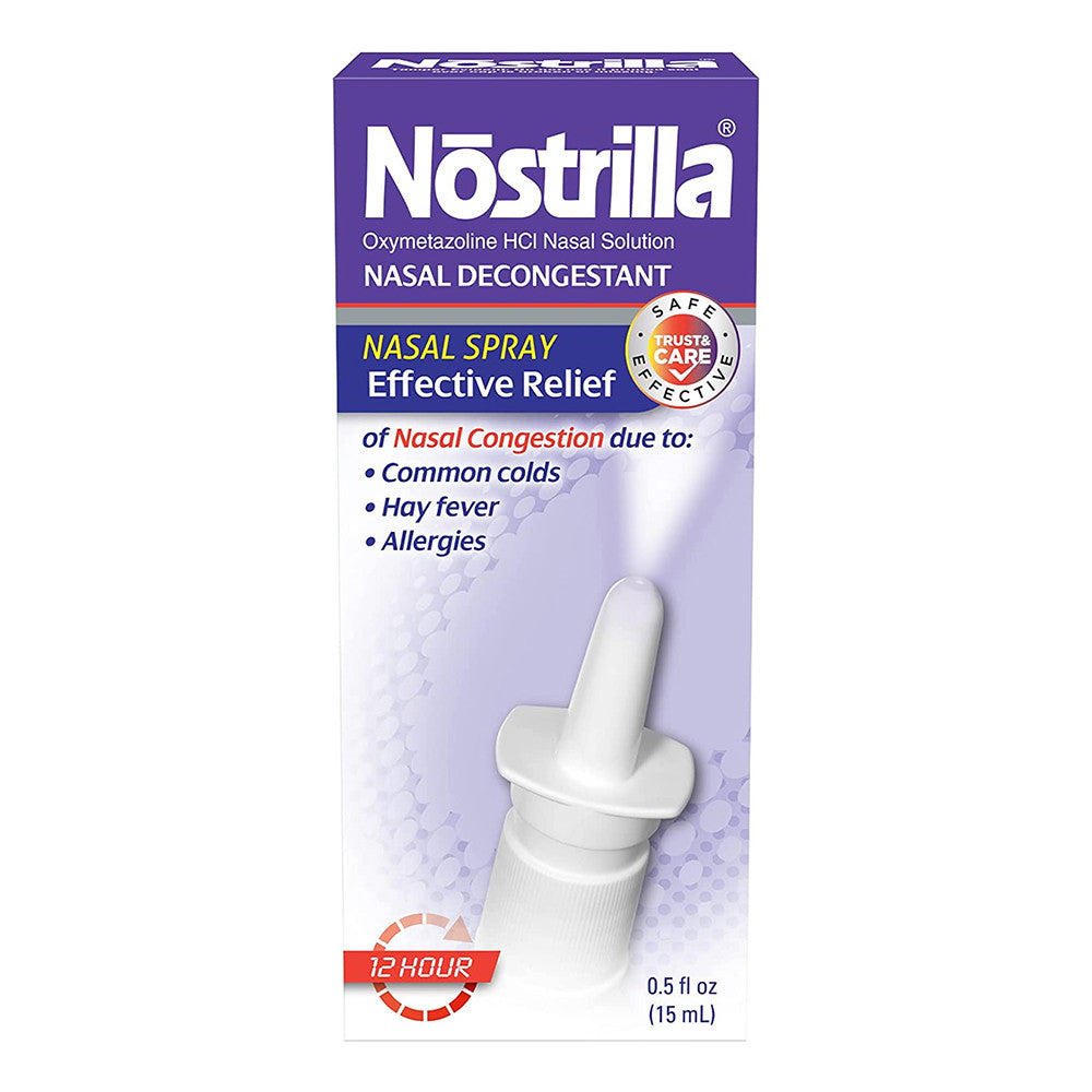 Nostrilla 12 Hour Nasal Decongestant Spray - 0.5 Oz